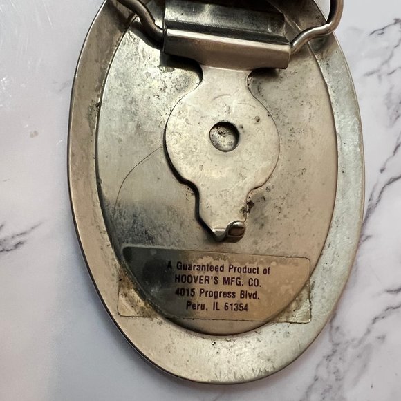 Chicago Terminal B&O Belt Buckle with Tooled Western Brown Belt - Picture 7 of 11